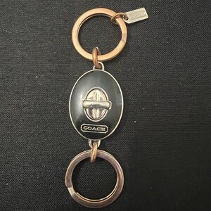 Coach Black and Silver Key Holder